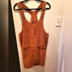 Modcloth corduroy overall jumper dress with pockets!